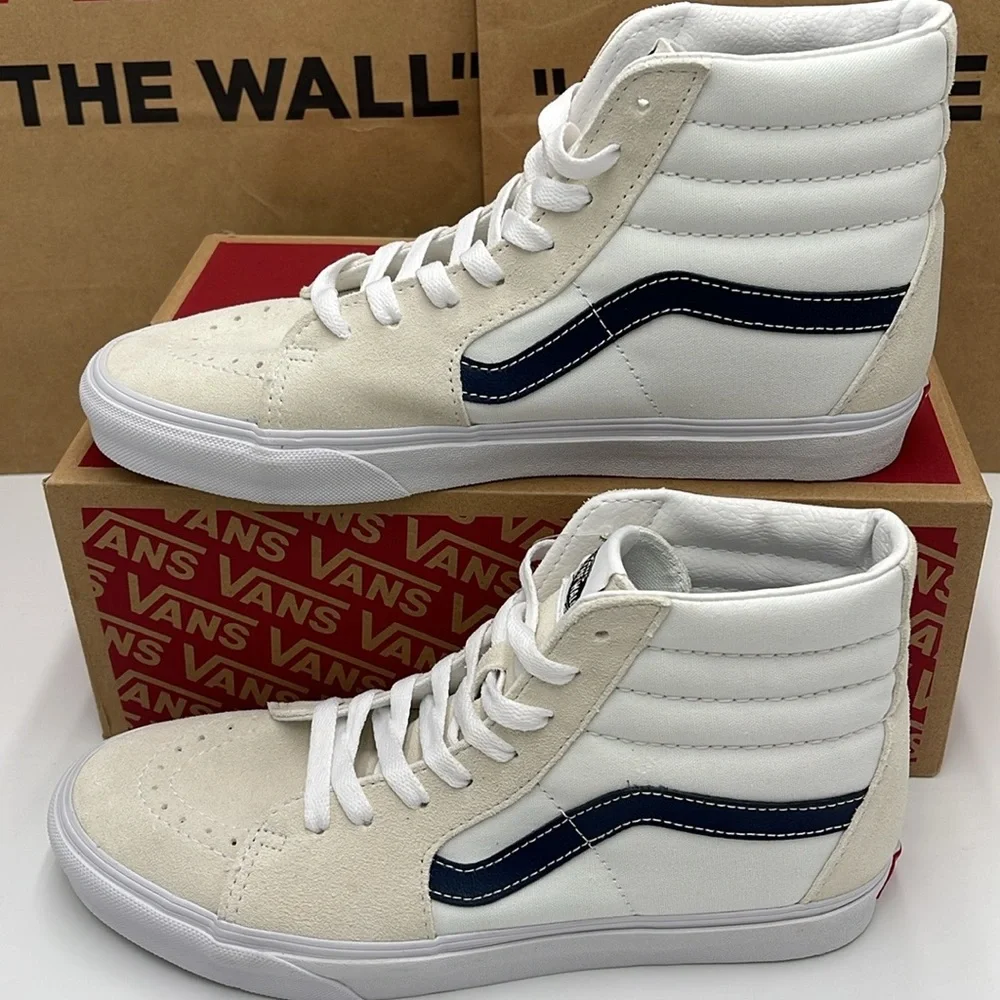 Vans Men’s Sk8-Hi (Classic Sport) Dress Blue
VN0A32QG9YG
White High-Top Sneakers - Picture 7 of 16